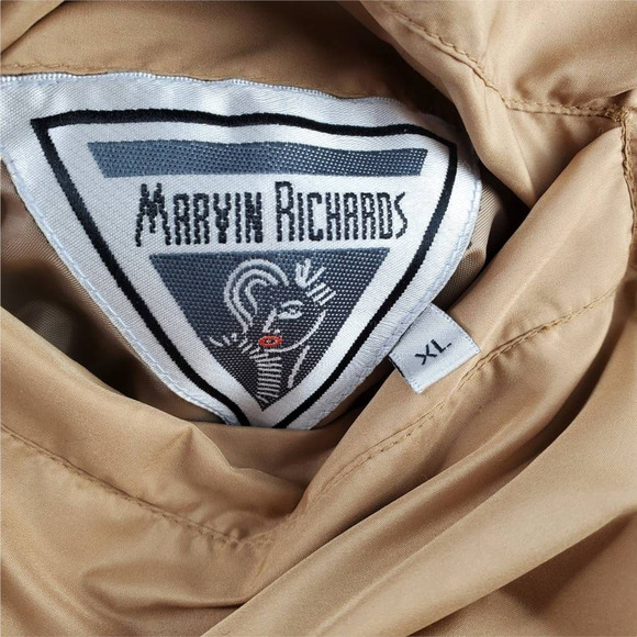 Marvin Richards Womens Down Reversible Puffer Vest Black Beige Zip Pockets XL - Picture 7 of 11